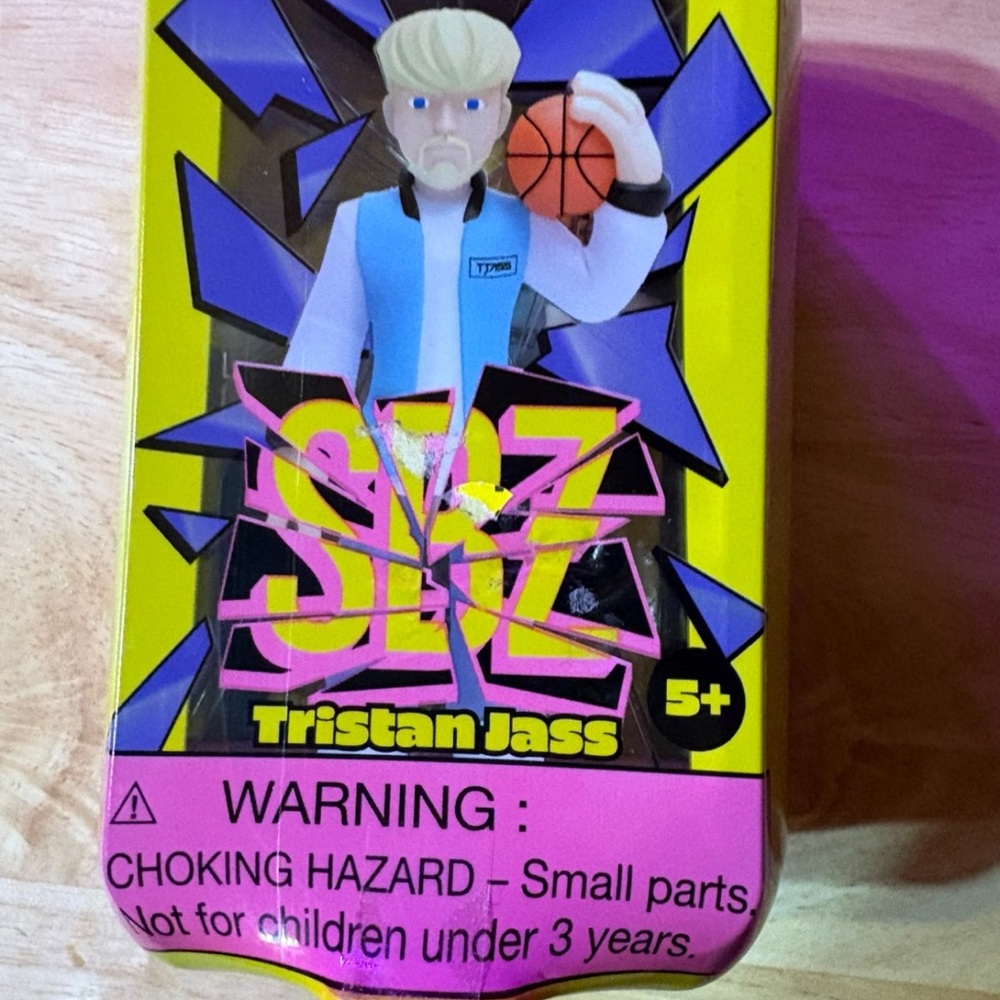 Tristan Basketball Player Figure in Blue, White and Yellow Packaging